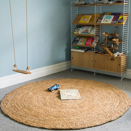 Natural Round Braided Rug