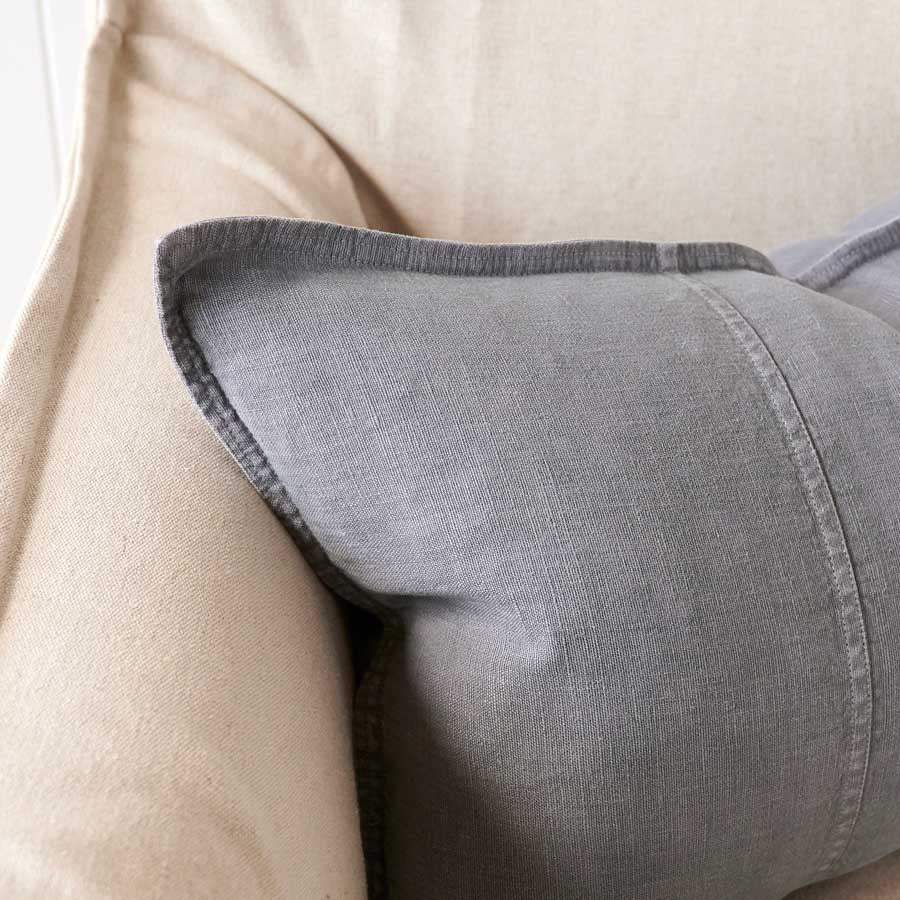 Luca Linen Cushion - Slate