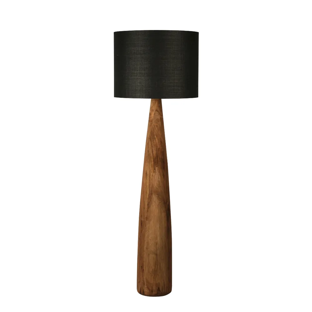 Samson Wood Floor Lamp Black