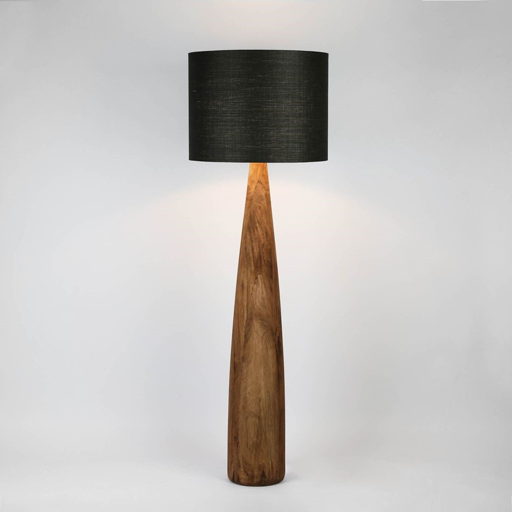 Samson Wood Floor Lamp Black