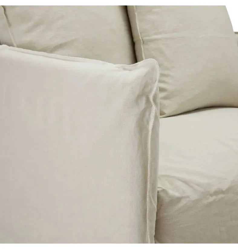 Como Linen Armchair Oatmeal - 1.5 Seater