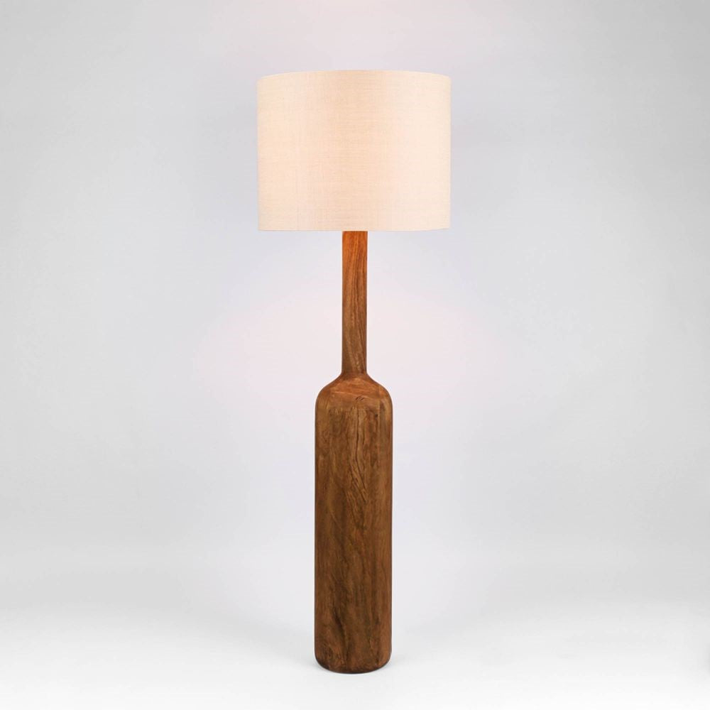 Flask Wood Floor Lamp Natural