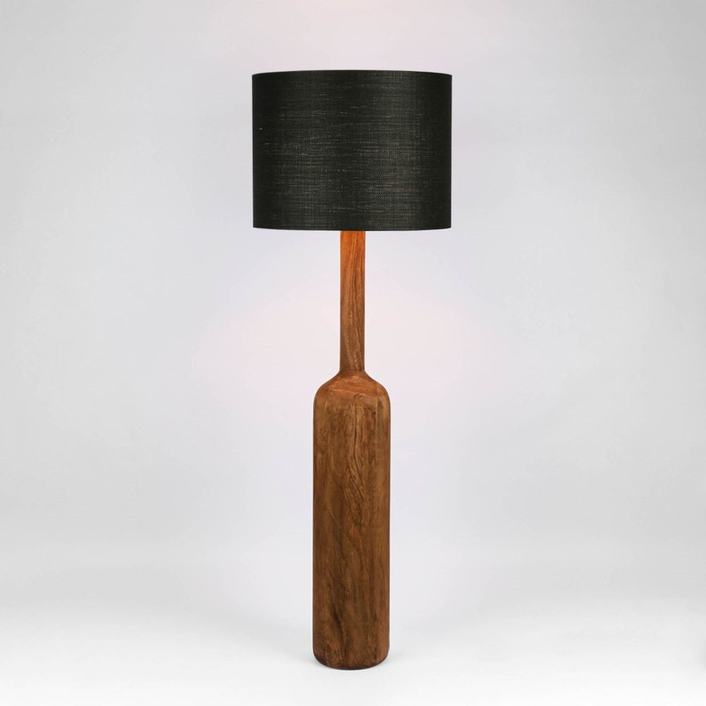 Flask Wood Floor Lamp Black