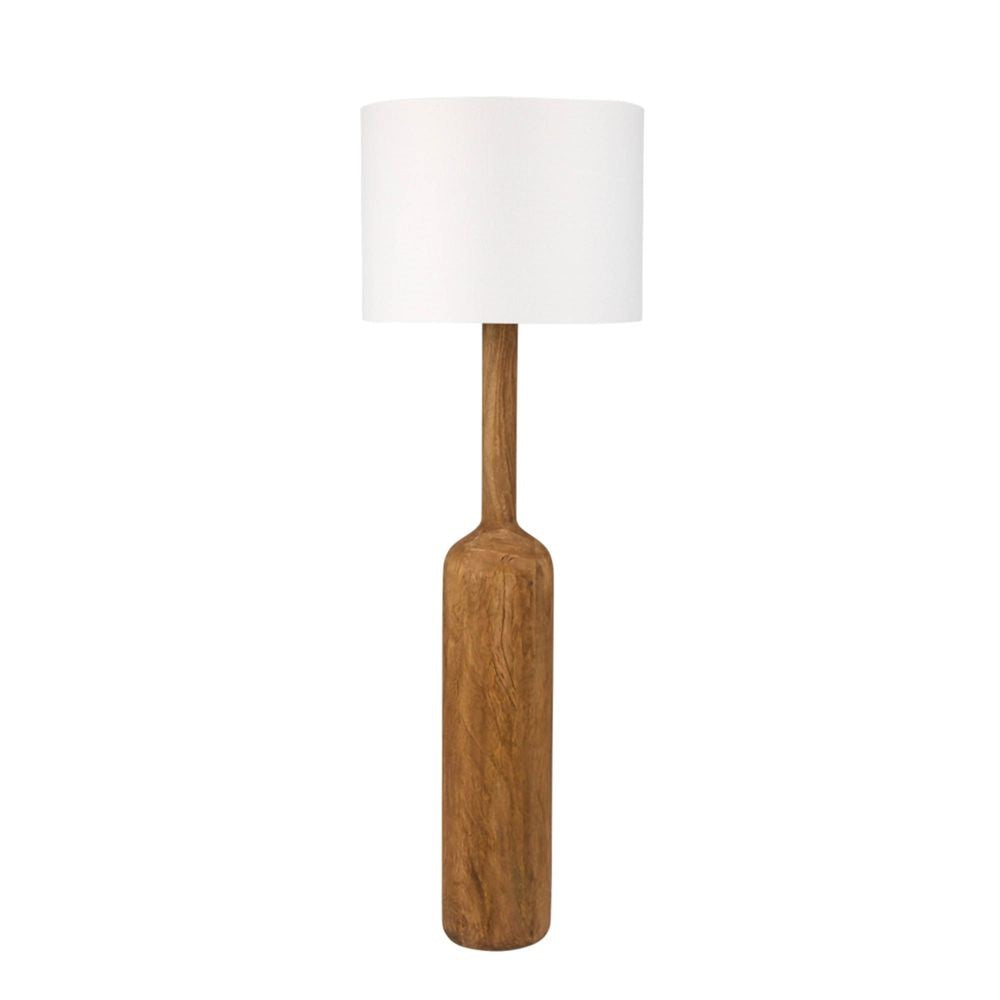 Flask Wood Floor Lamp White