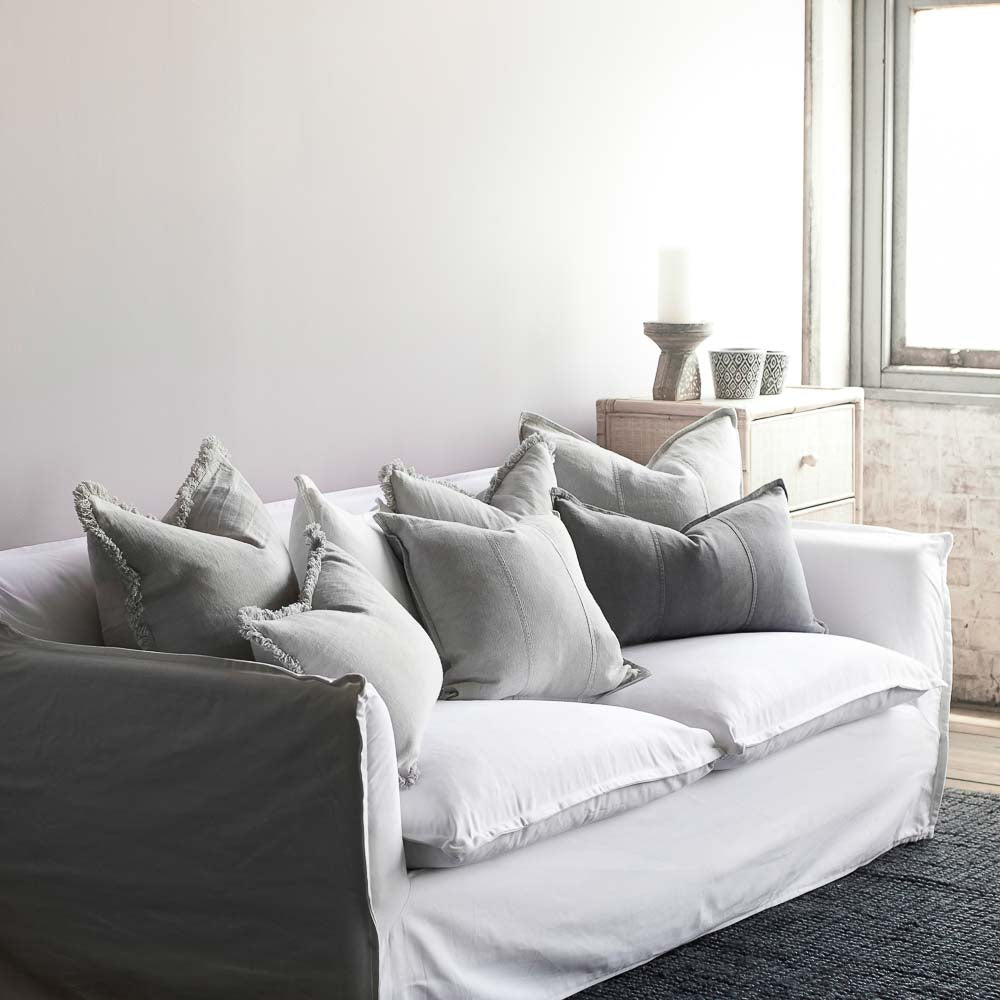 Luca Linen Cushion - Slate