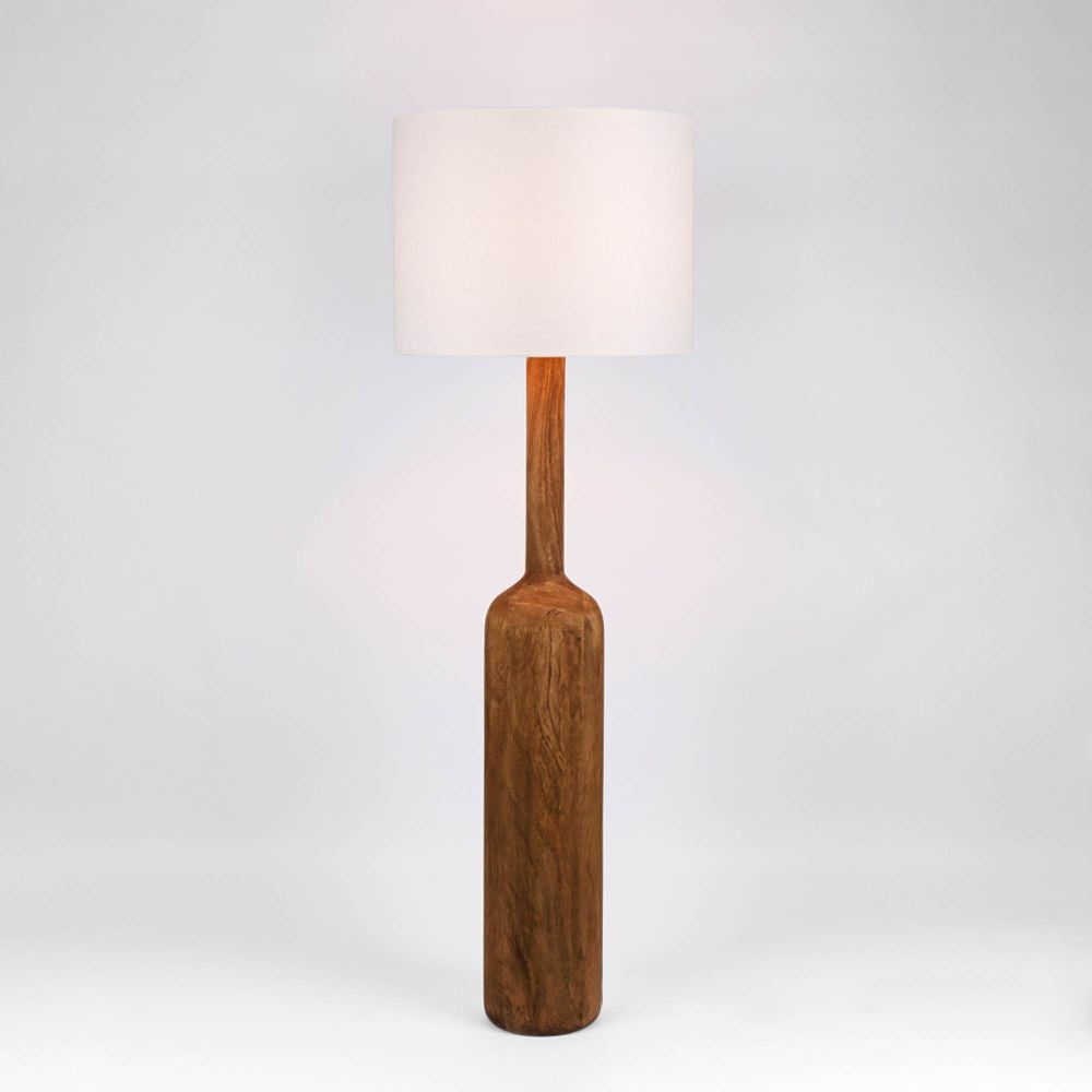 Flask Wood Floor Lamp White