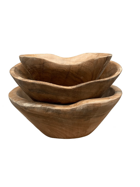 Biji Wooden Bowl Set Of Three