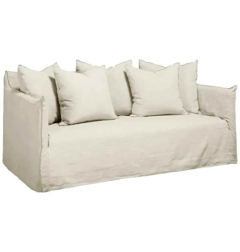 Como Linen Sofa Oatmeal - 2.5 Seater