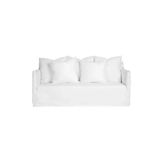 Como Linen Sofa White -2.5 Seater