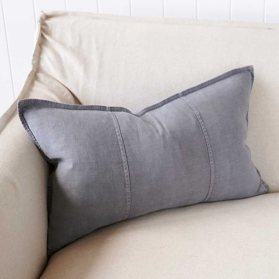 Luca Linen Cushion - Slate