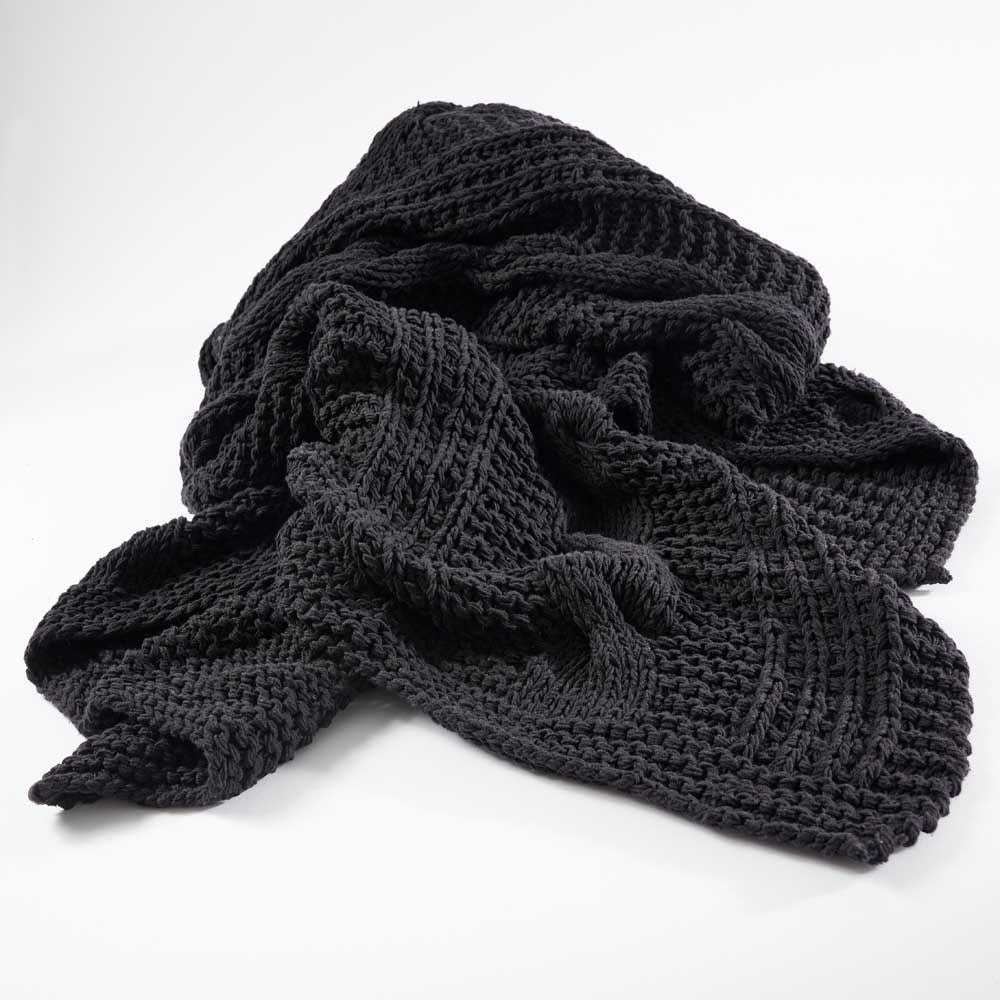 Heirloom Handwoven Throw - Black