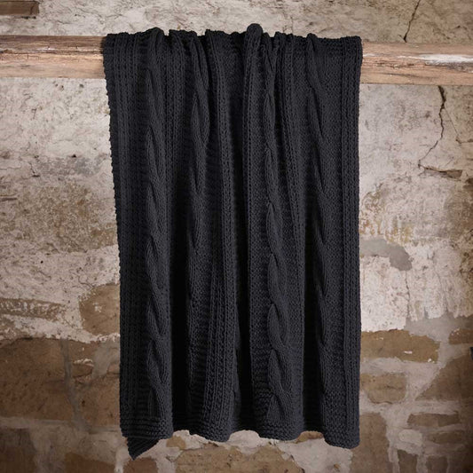 Heirloom Handwoven Throw - Black