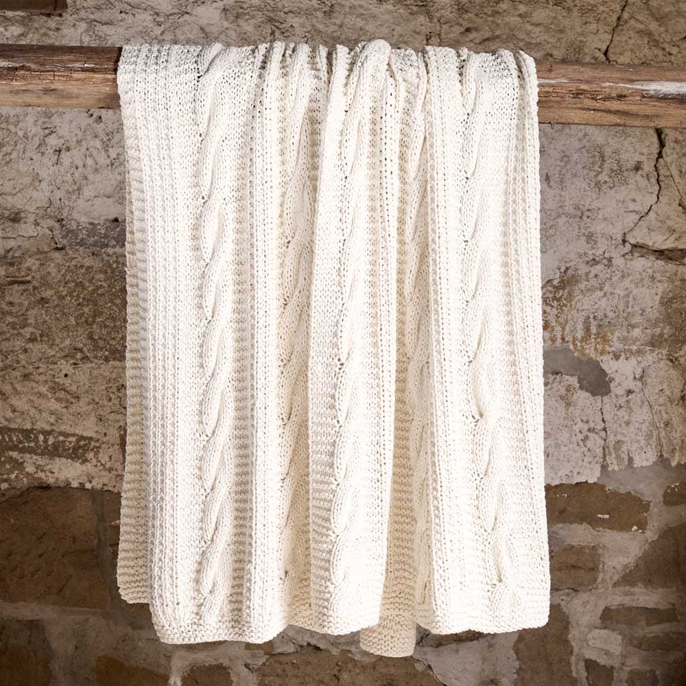 Heirloom Handwoven Throw - Off White