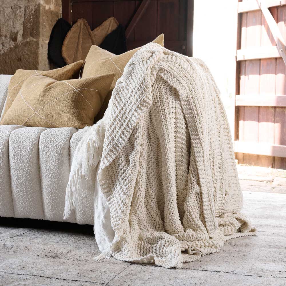 Heirloom Handwoven Throw - Off White