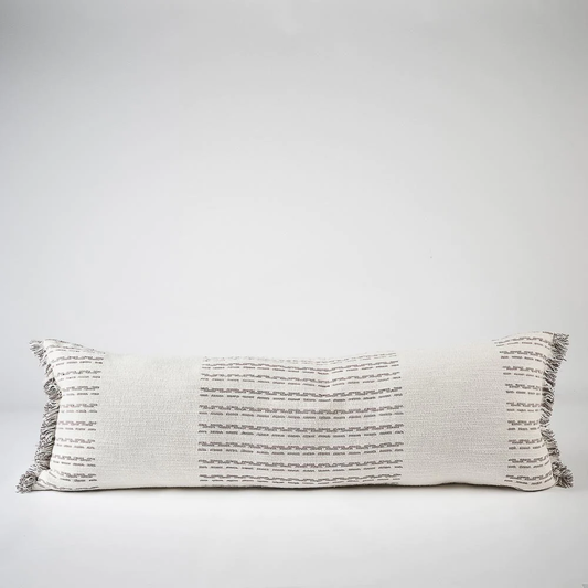 Hagen Lumbar Cushion - Off White/Slate