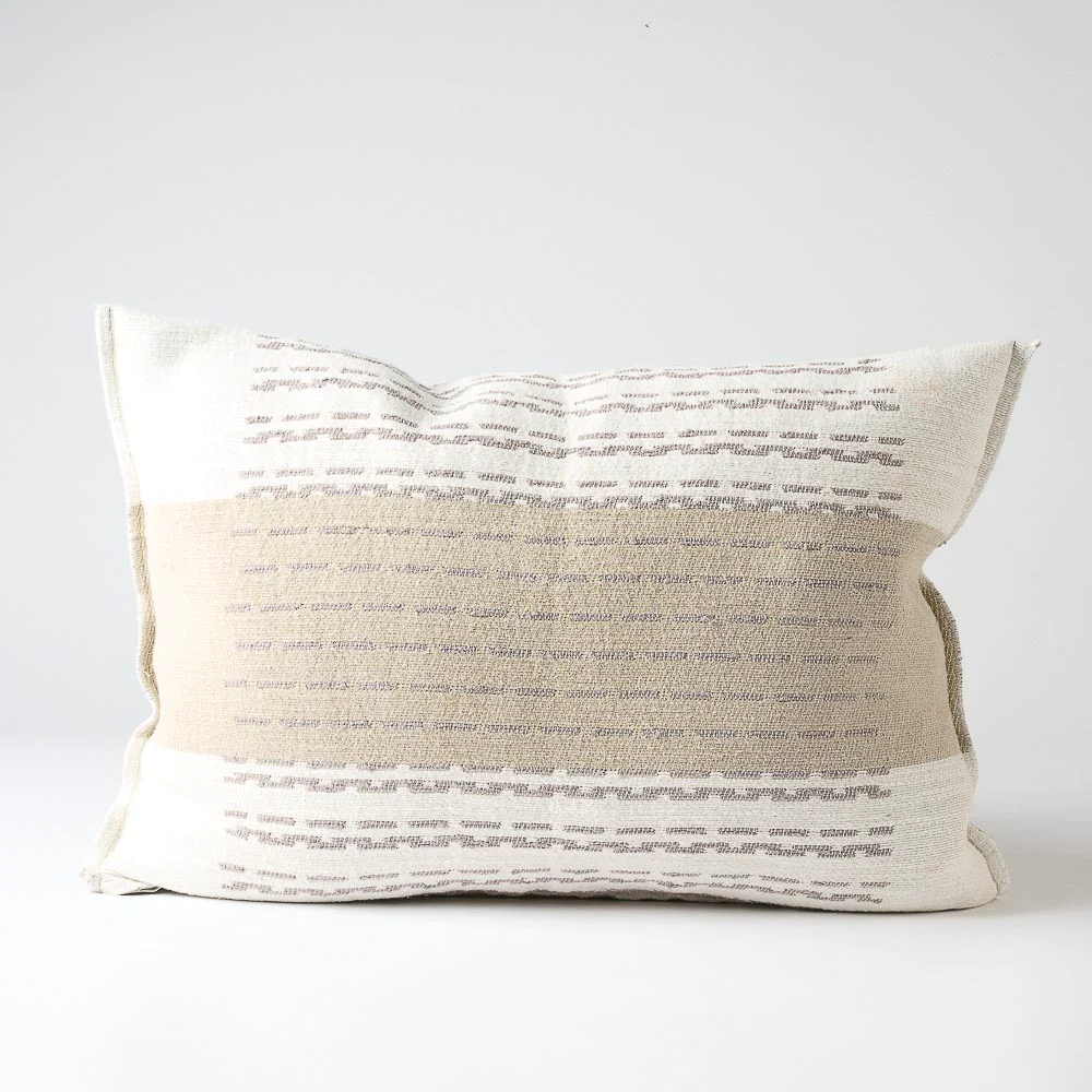 Hagen Cushion - Off White/Slate