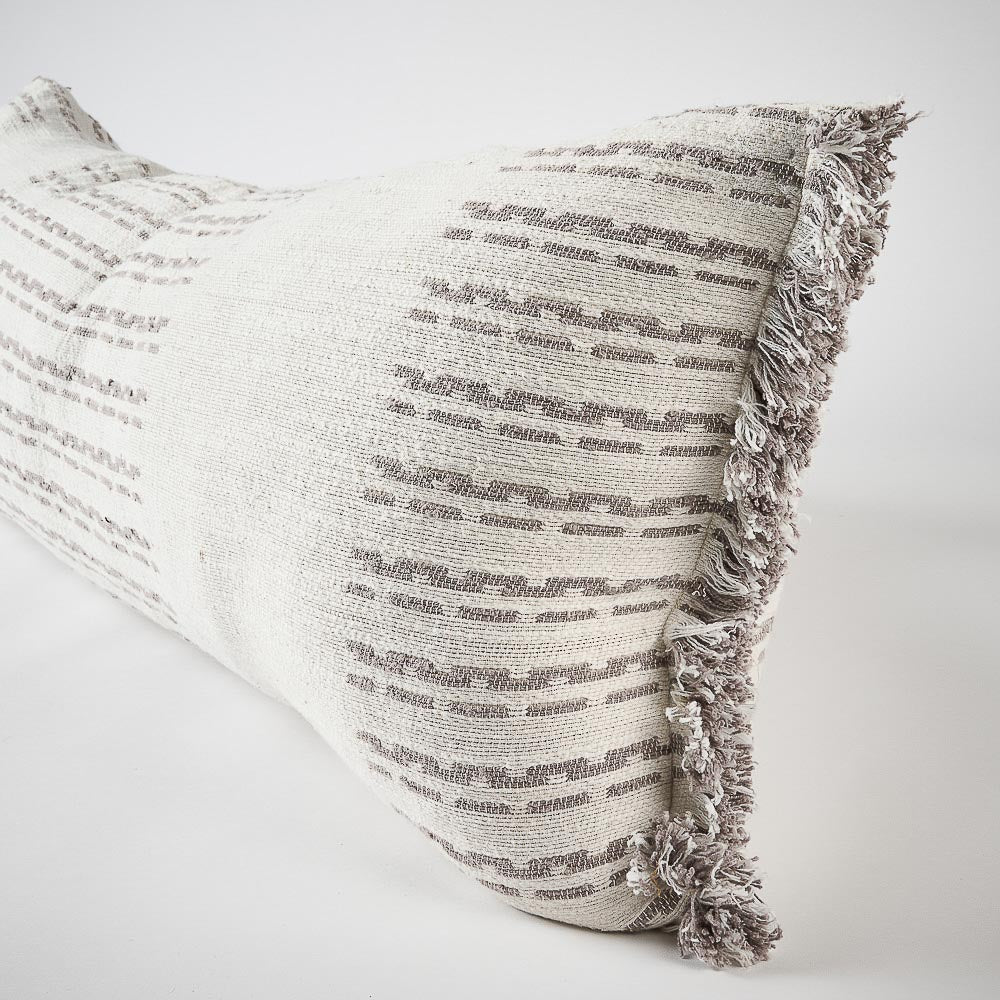 Hagen Lumbar Cushion - Off White/Slate