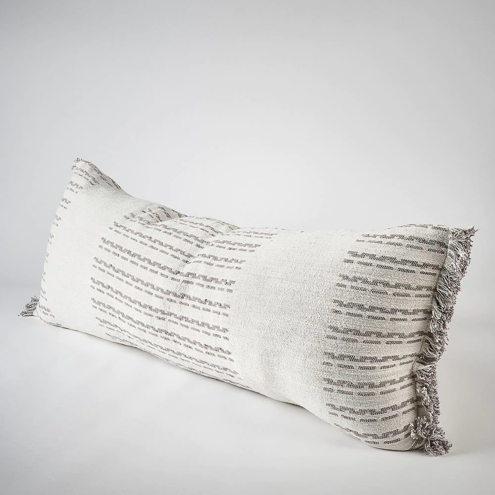 Hagen Lumbar Cushion - Off White/Slate