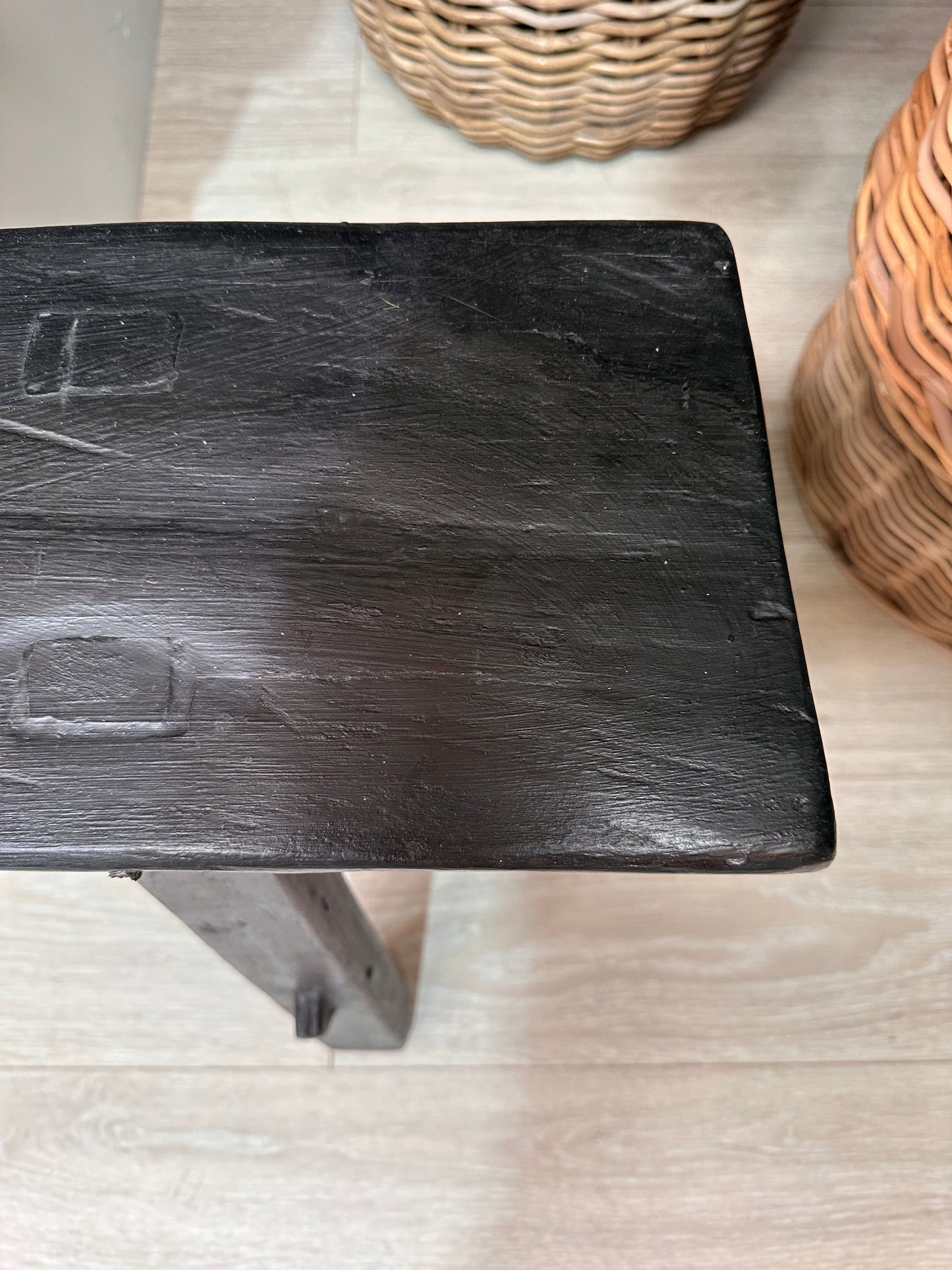 Black Teak Bench