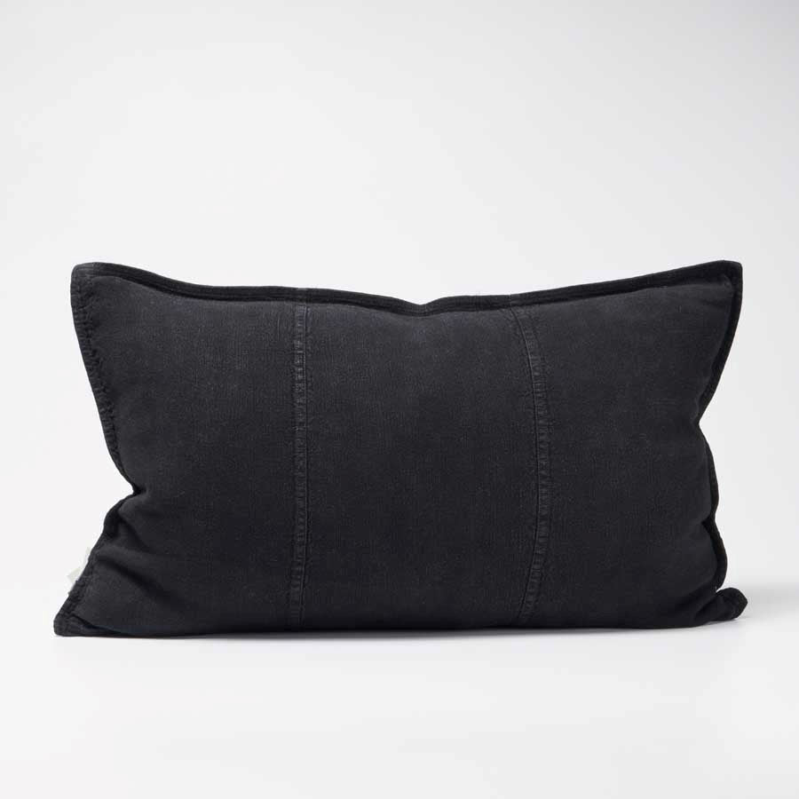 Luca Linen Cushion - Black