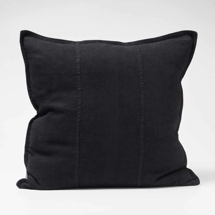 Luca Linen Cushion - Black