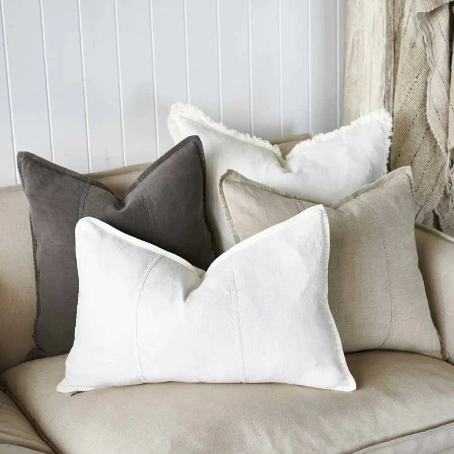 Luca Linen Cushion - Coal