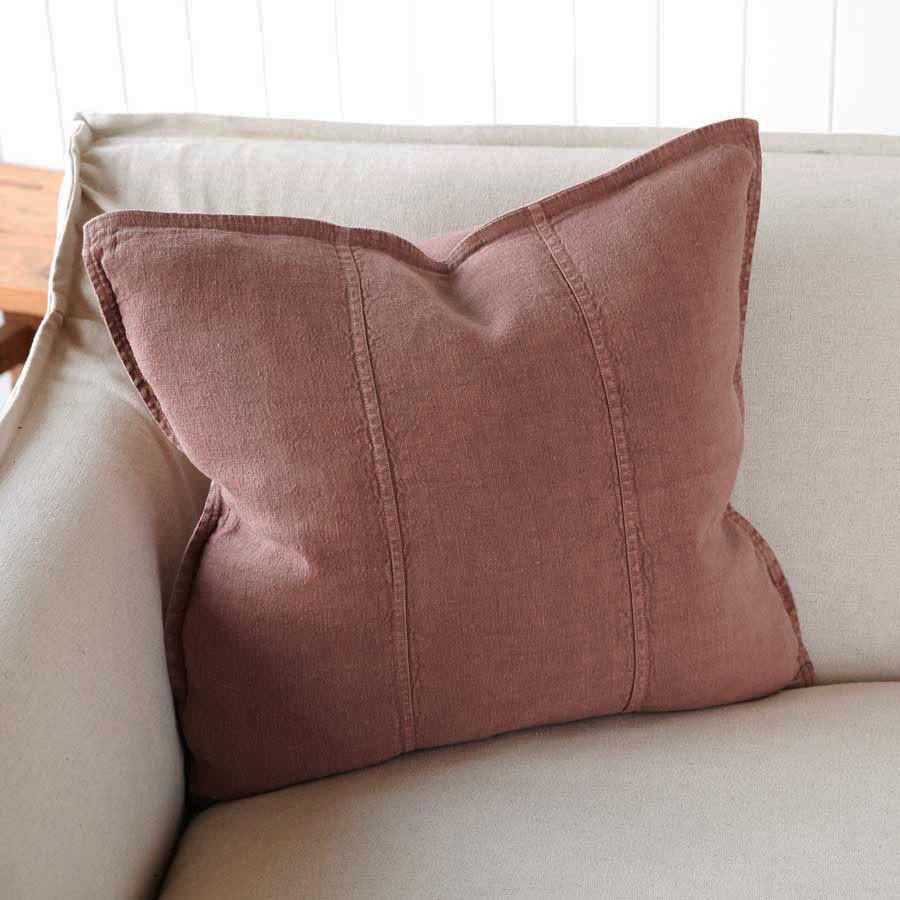 Luca Linen Cushion - Desert Rose