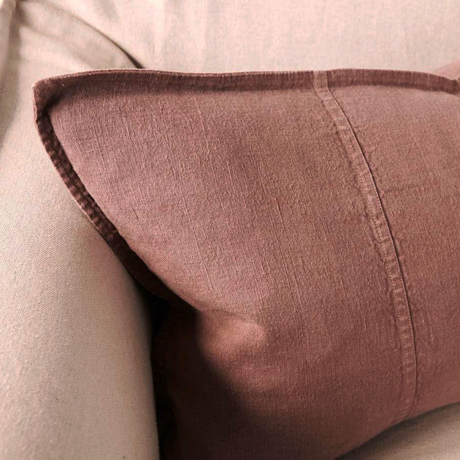 Luca Linen Cushion - Desert Rose