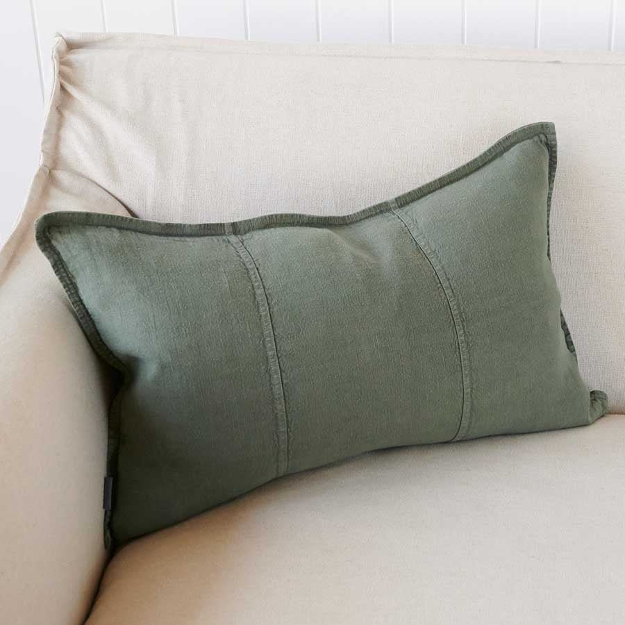 Luca Linen Cushion - Khaki