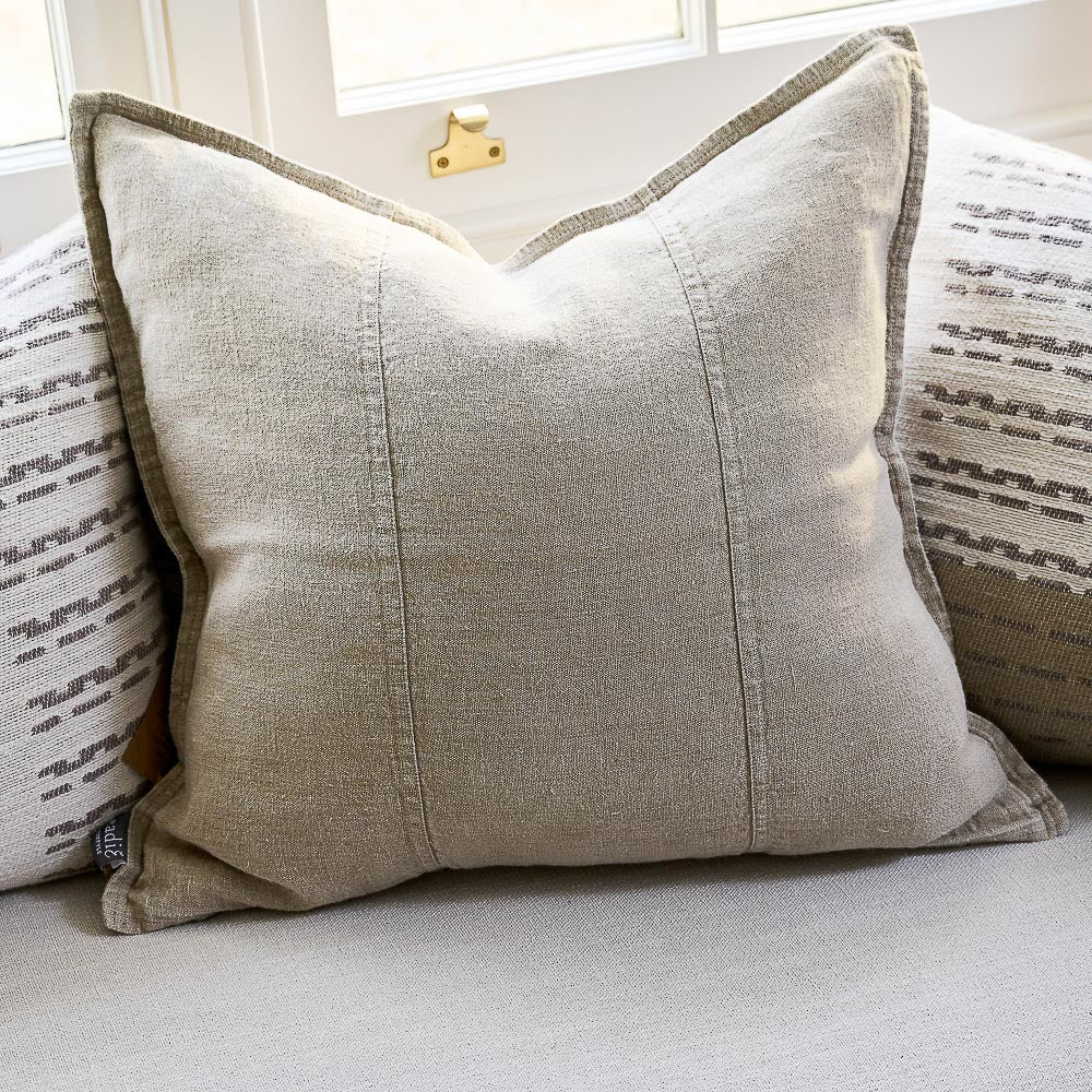 Luca Linen Cushion - Natural