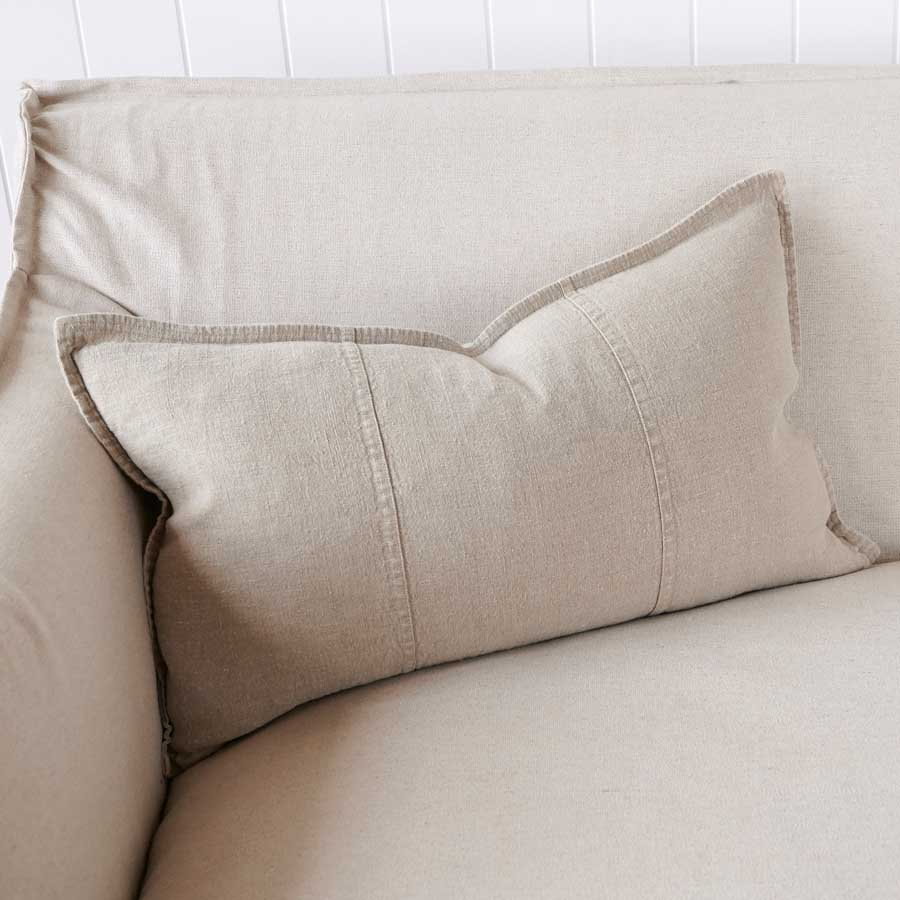 Luca Linen Cushion - Natural