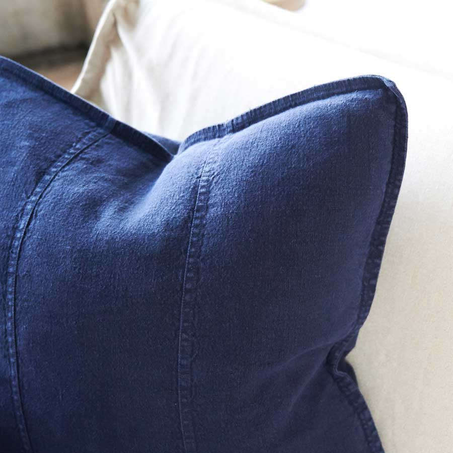 Luca Linen Cushion - Navy