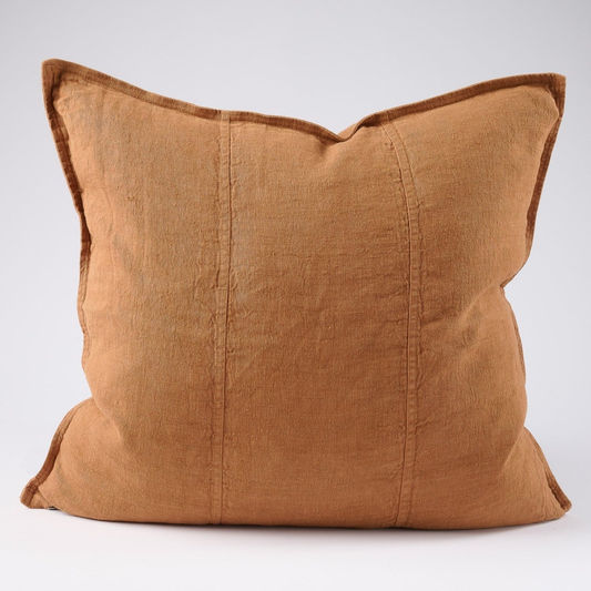 Luca Linen Cushion - Nutmeg