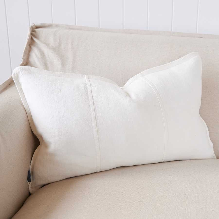 Luca Linen Cushion - Off White