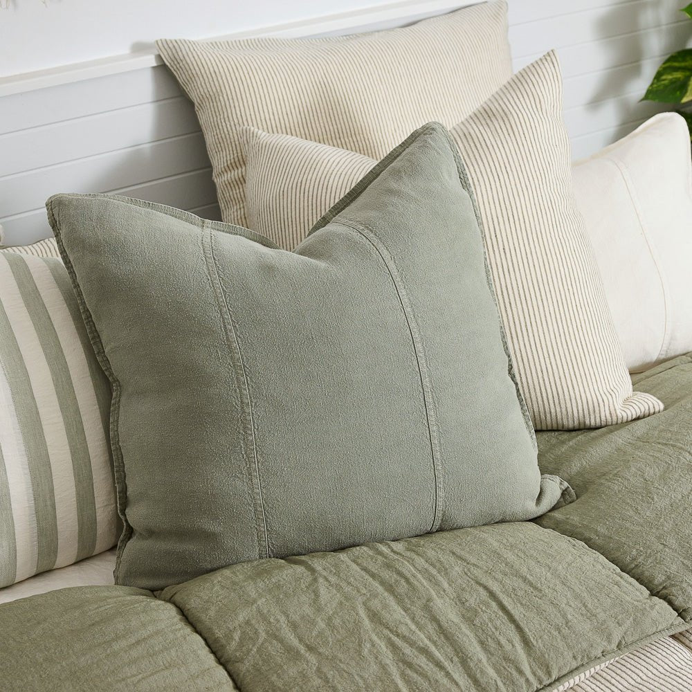 Luca Linen Cushion - Pistachio