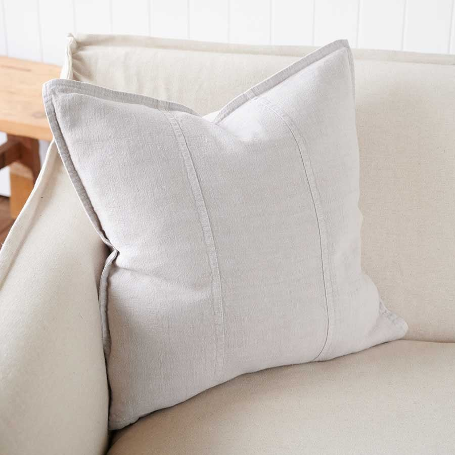 Luca Linen Cushion - Silver Grey