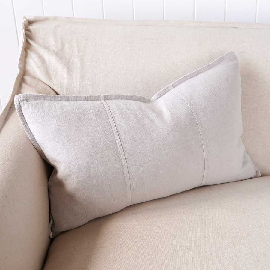 Luca Linen Cushion - Silver Grey