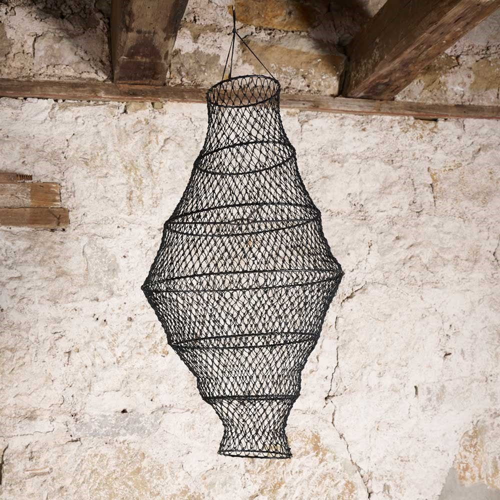 Marina Jute Lamp Shade - Black