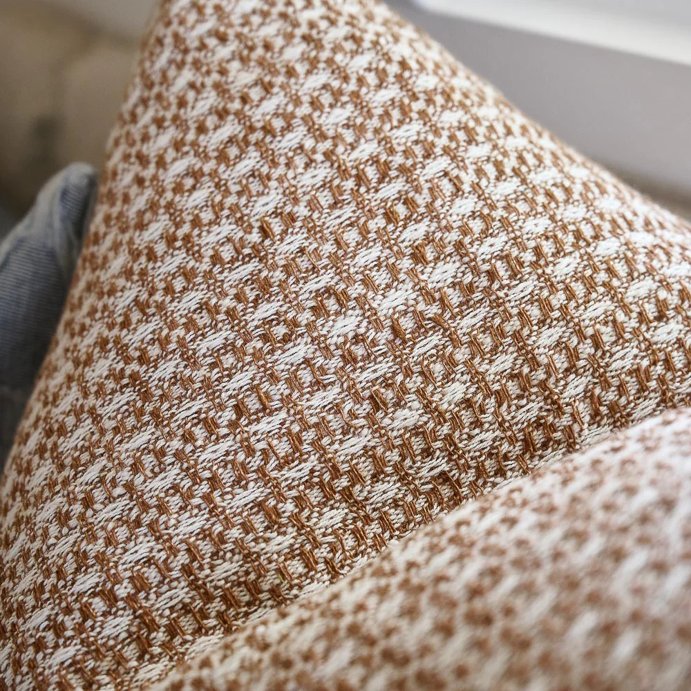 Noah Cushion - Nutmeg/White