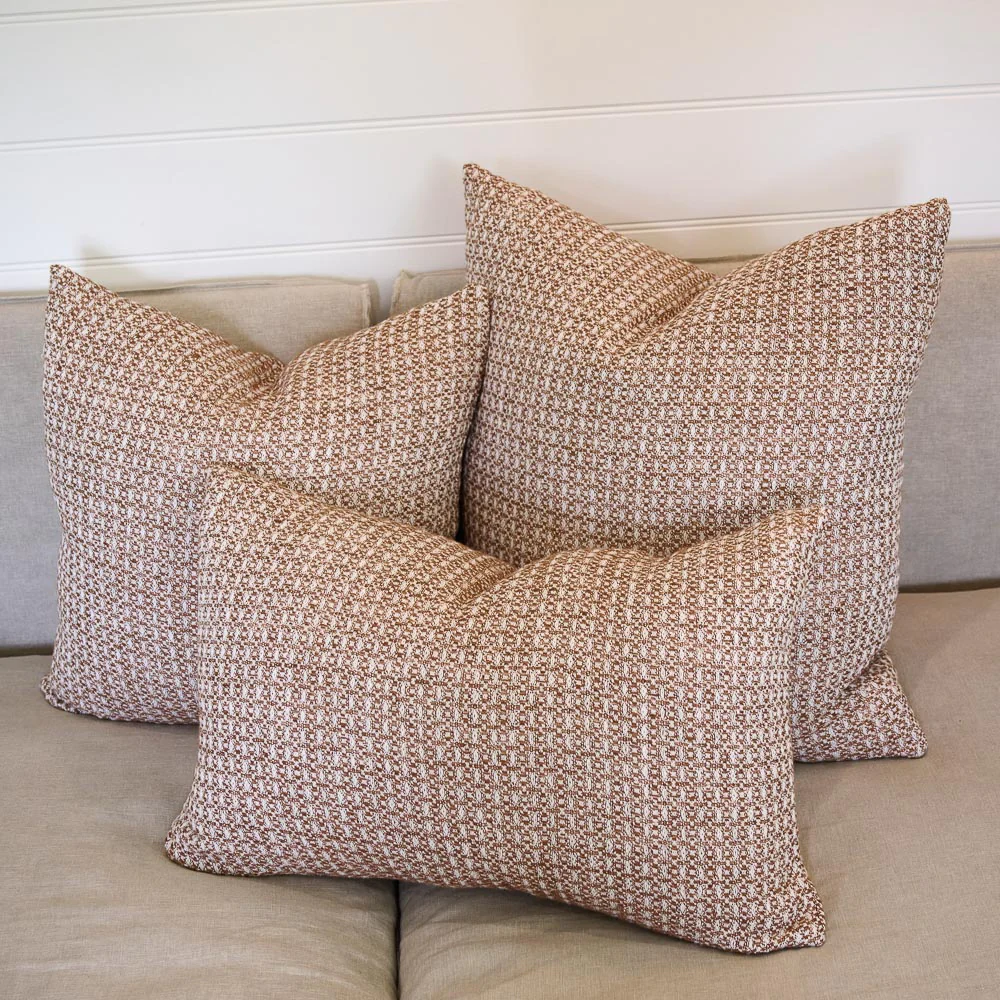 Noah Cushion - Nutmeg/White