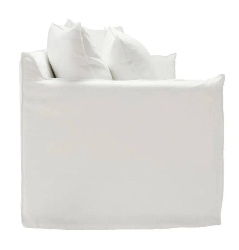 Como Linen White - 3.5 Seater