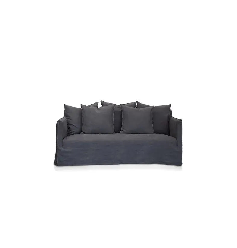 Como Linen Sofa Charcoal - 2.5 Seater