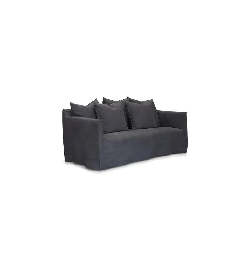 Como Linen Sofa Charcoal - 2.5 Seater