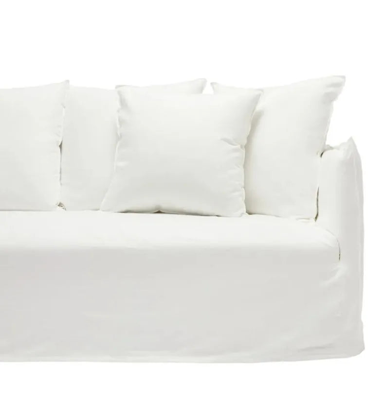 Como Linen White - 3.5 Seater