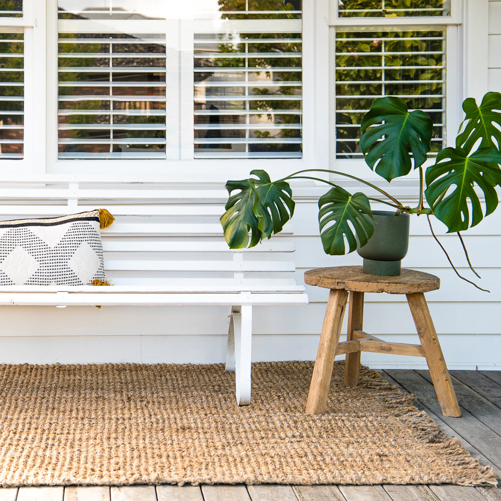 Natural Fringed Jute