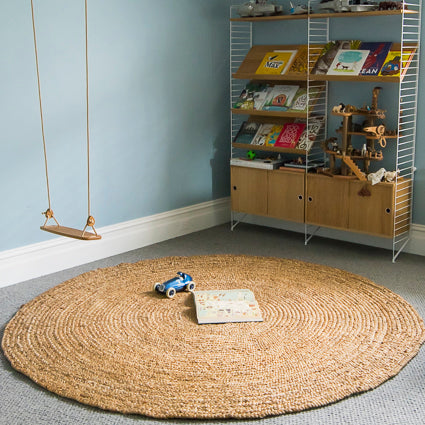 Natural Round Braided Rug