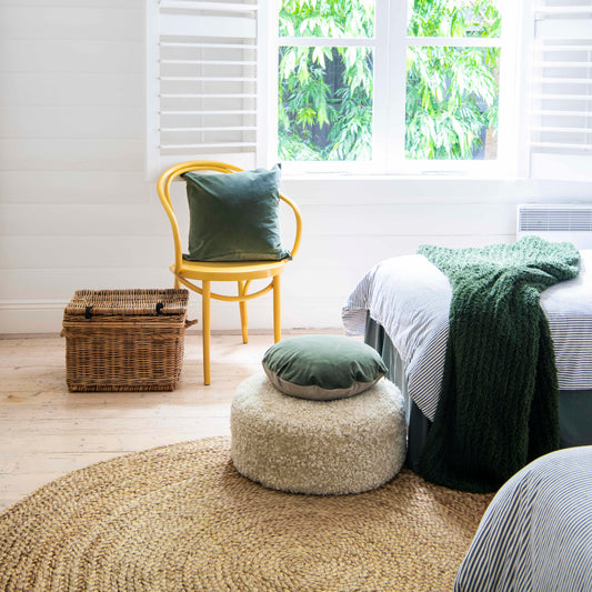 Natural Round Braided Rug